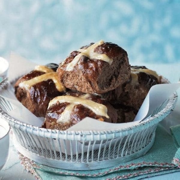 chocolate hot cross buns