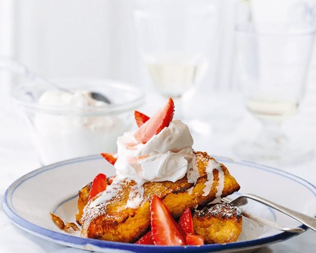 strawberries and cream French toast