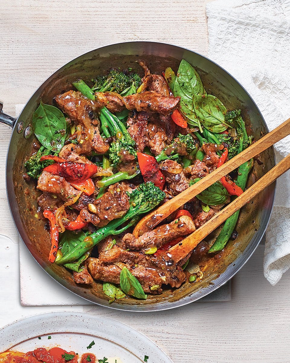 Stir-fried beef in black bean sauce - delicious. magazine