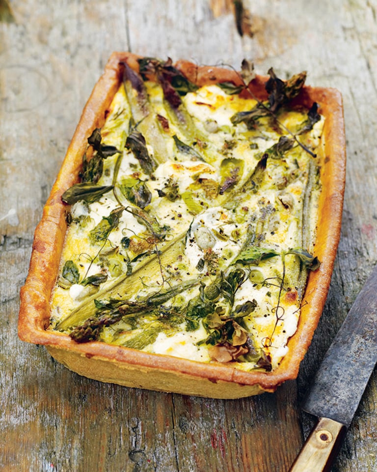 Asparagus and goat’s cheese tart