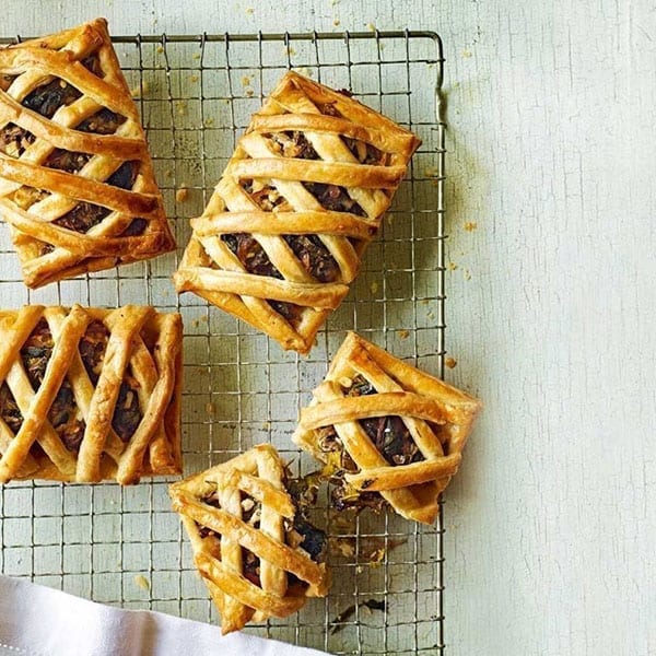 Greek cheese lattice tart