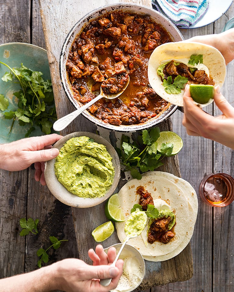 Slow-cooked chipotle chicken