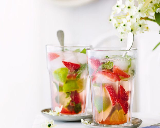 Strawberry, lime and elderflower muddle
