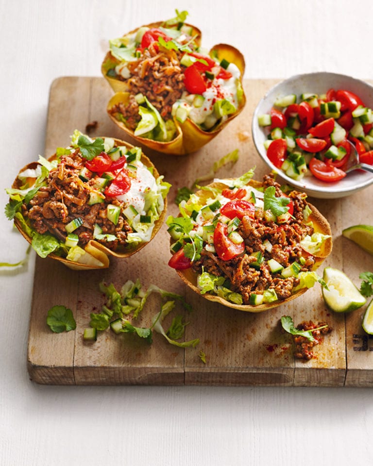 Beef burrito bowls