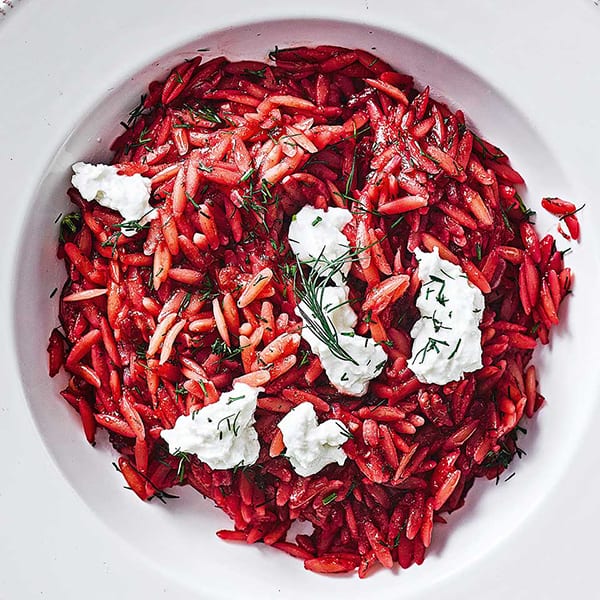 Beetroot orzotto 