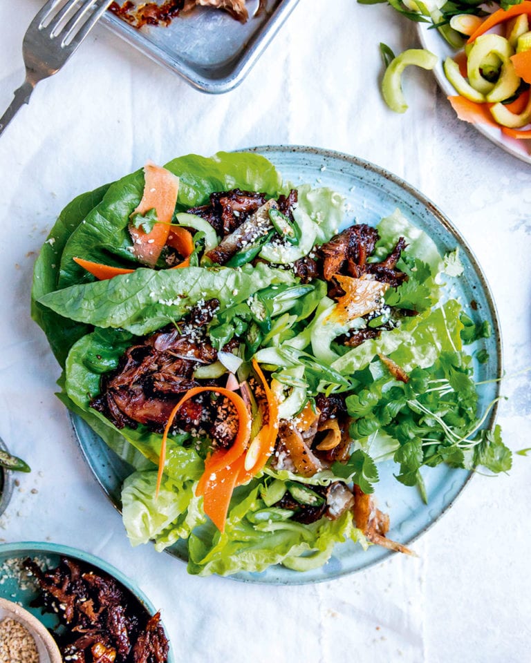 Hoisin duck lettuce wraps