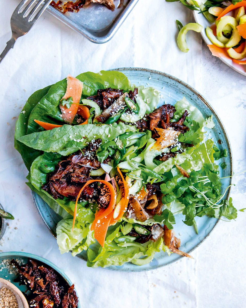 Hoisin duck lettuce wraps delicious. magazine