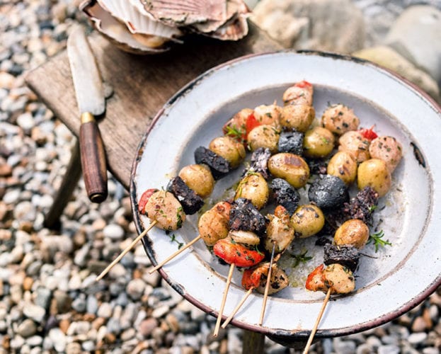 Morcilla kebabs