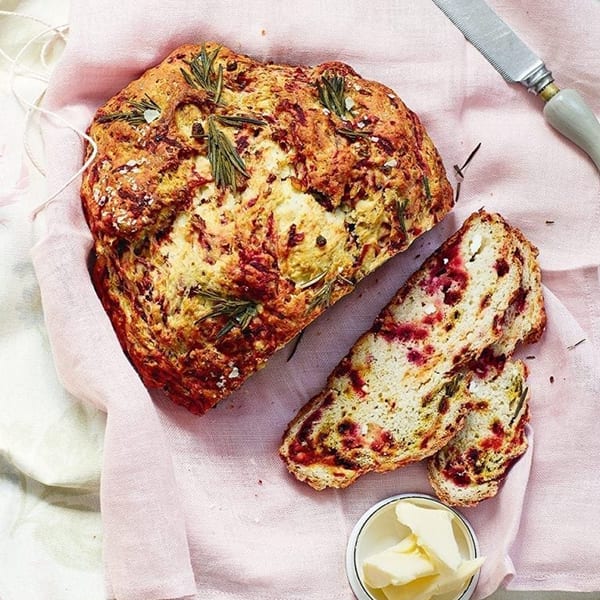 Beetroot soda bread