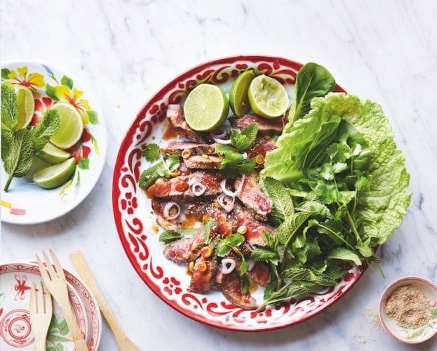 thai waterfall beef salad
