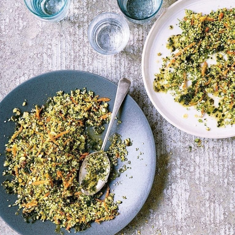 Broccoli and carrot tabbouleh