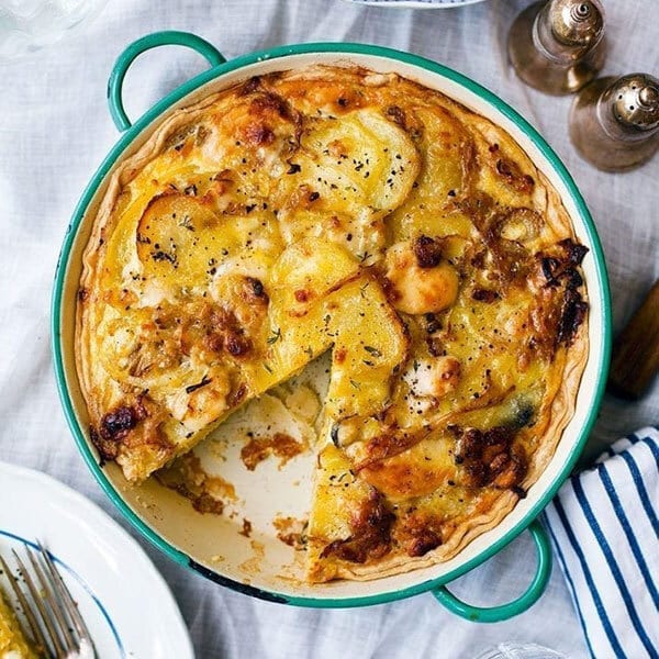 Cheese thyme and potato tart