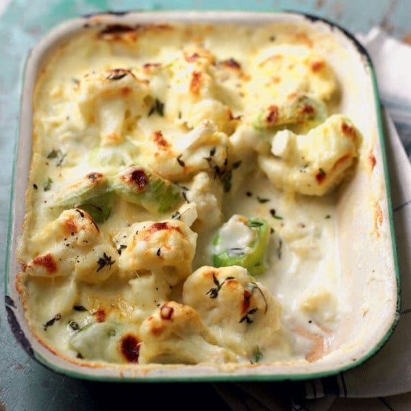 Cauliflower cheese gratin