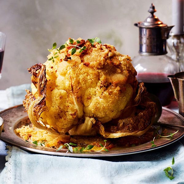 Whole roasted cauliflower