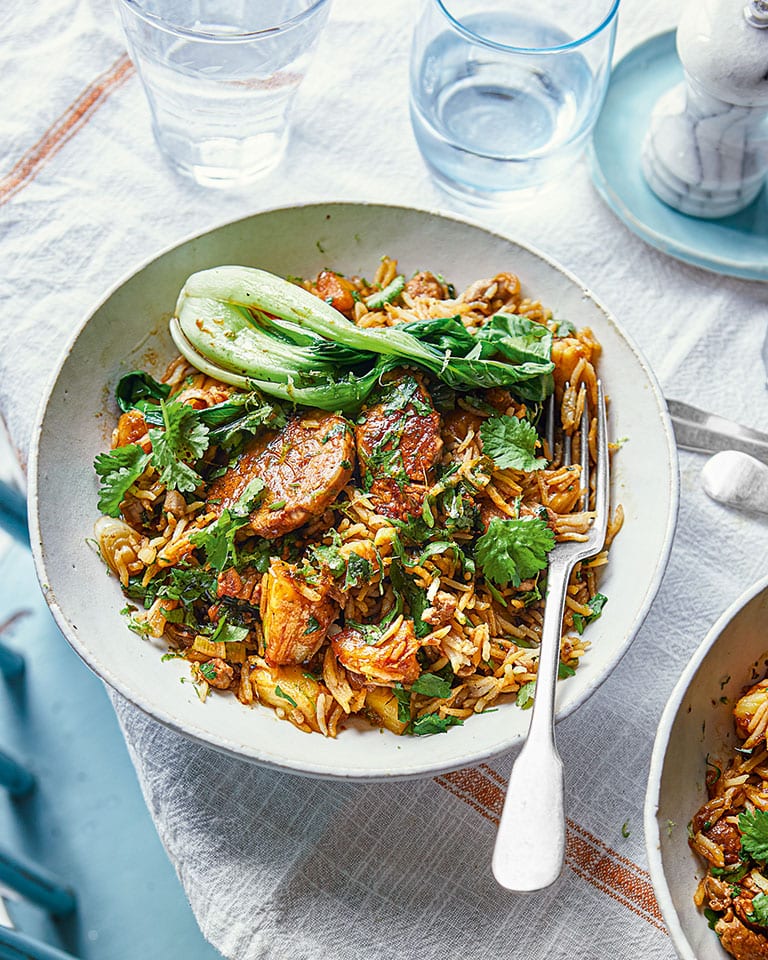 Pork and pineapple rice bowl