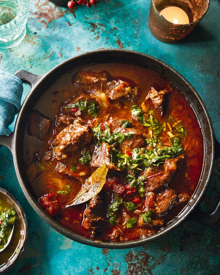 Chimichurri beef casserole