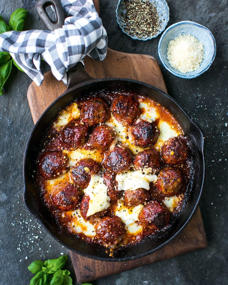 Slow-baked meatballs