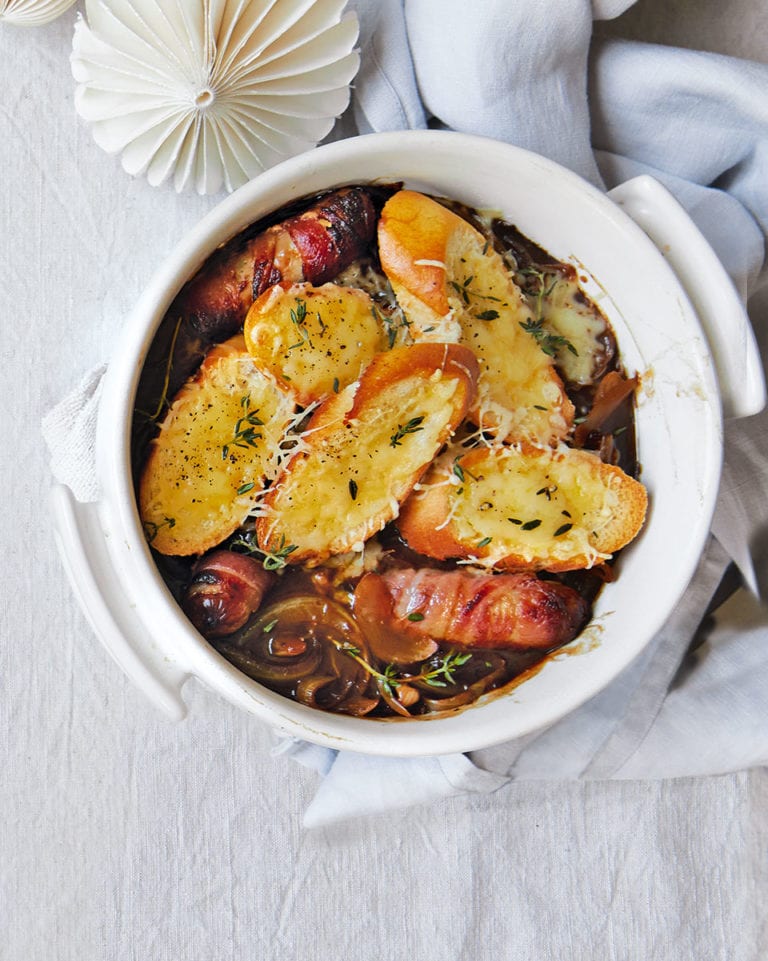 French onion sausage casserole