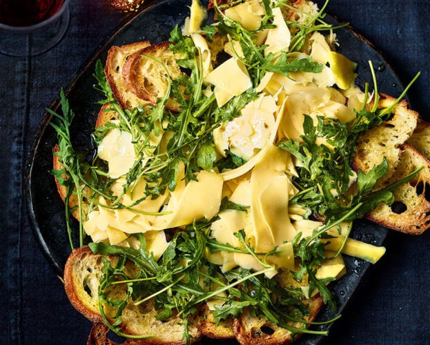 Cornish gouda with sourdough and rocket