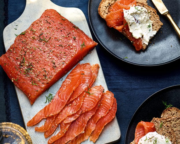 Gravadlax with soda bread
