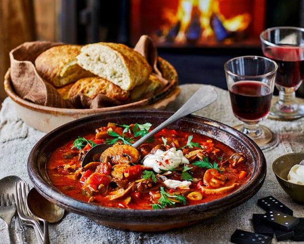 Hungarian mushroom stew