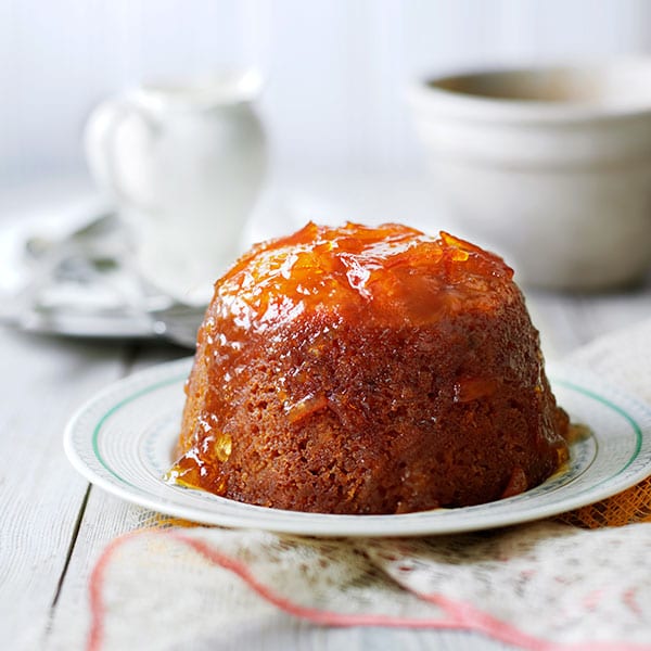 Marmalade sponge puddings