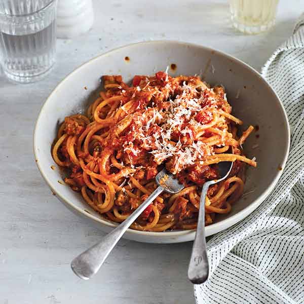 Vegan spaghetti bolognese