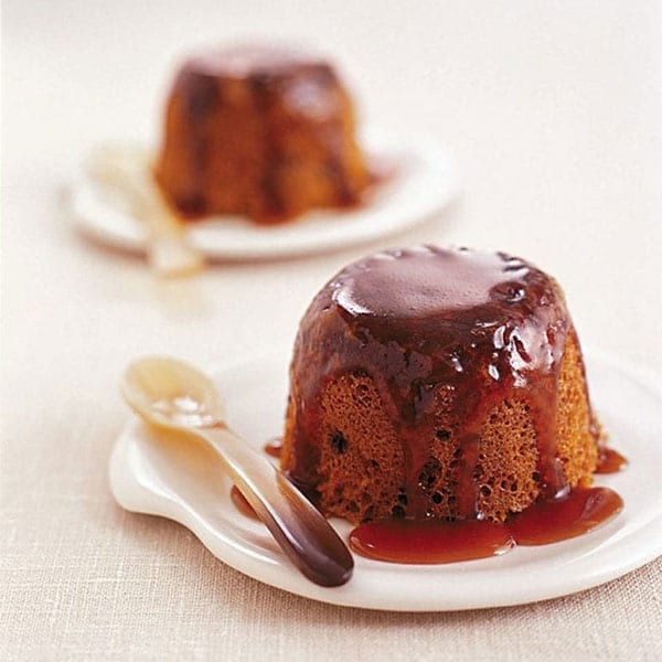 Microwaved sticky toffee pudding