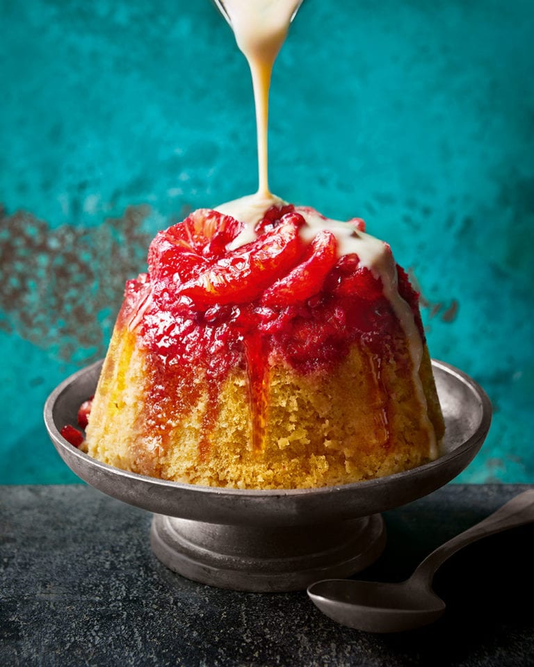 Try our blood orange steamed pudding for a comforting treat this February