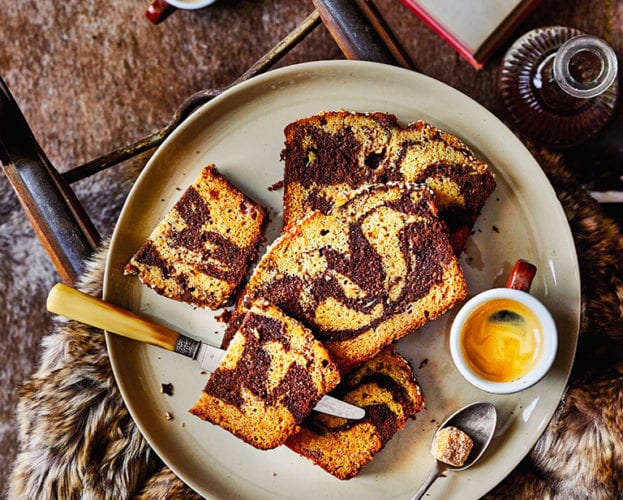 Banana, chocolate and tahini loaf cake