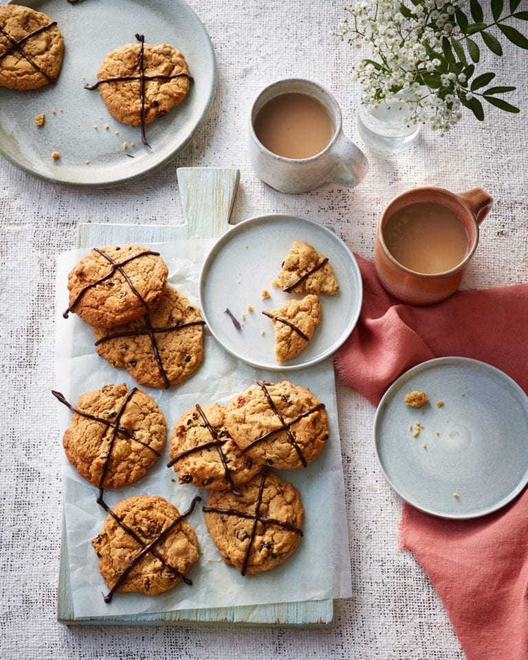 Hot cross cookies