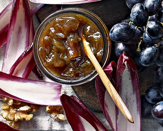 Rhubarb and onion chutney