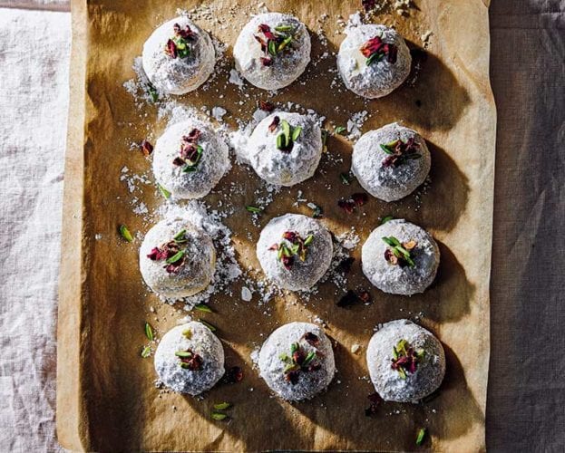 Rose and almond biscuits