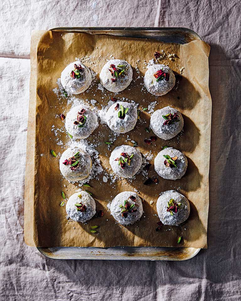 Rose and almond biscuits