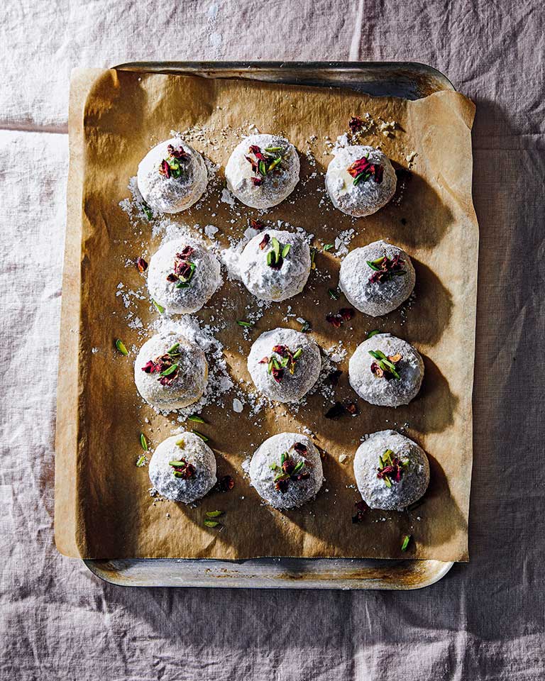 Rose and almond biscuits