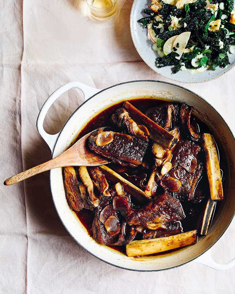 Braised beef short ribs