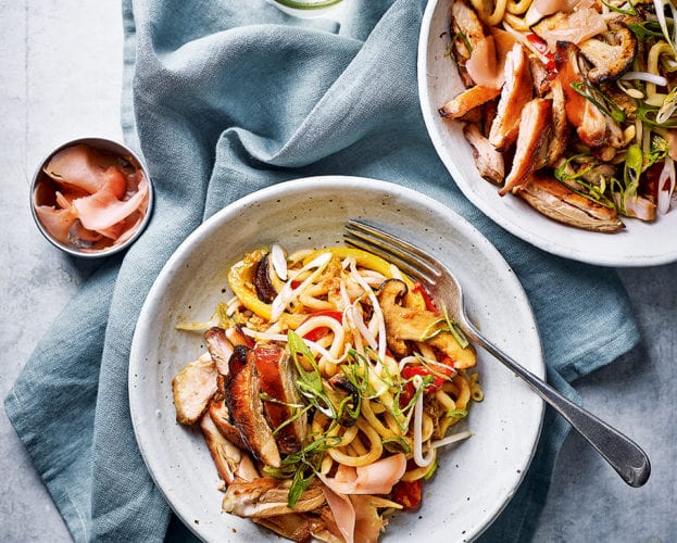Chicken yaki udon