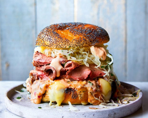 Roast beef bagel