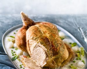Wild garlic roast chicken