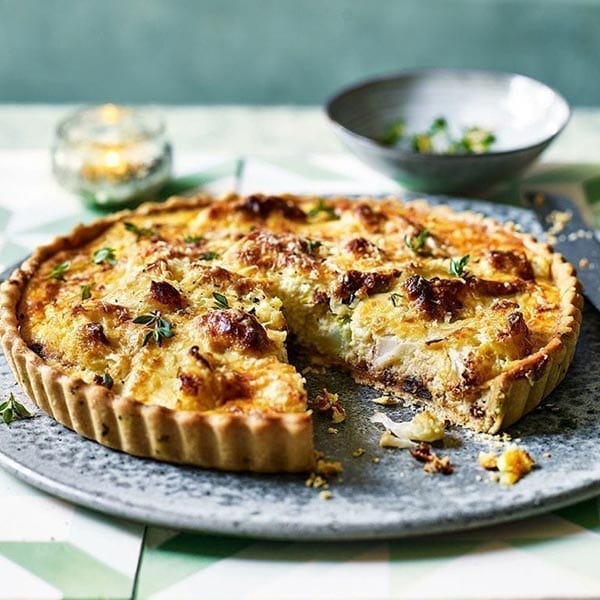 onion and cauliflower tart