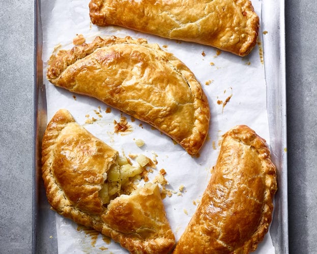 Cheese and onion pasties