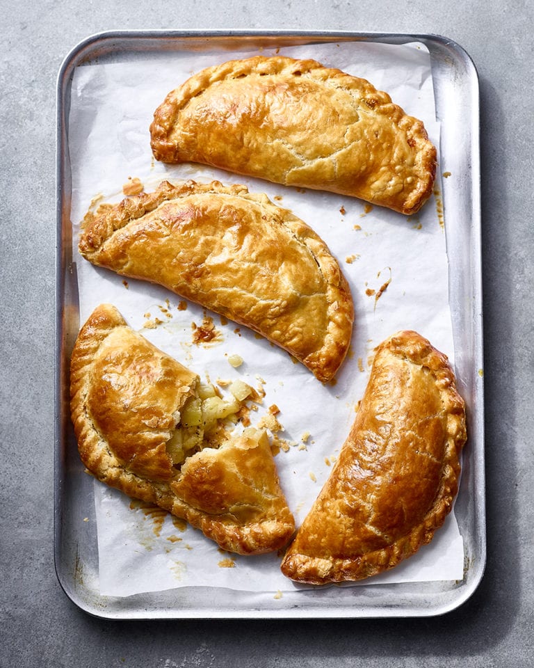 Cheese and onion pasties
