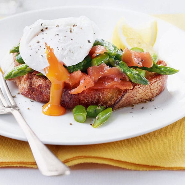 smoked trout and asparagus