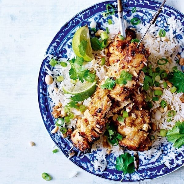 Healthier chicken satay