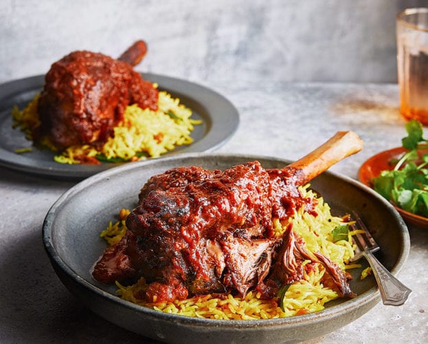 Lamb shank rogan josh