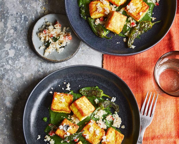 chickpea gnocchi with spinach coconut sauce