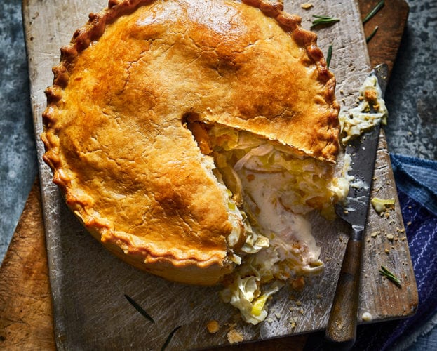 Dauphinois potato and leek pie