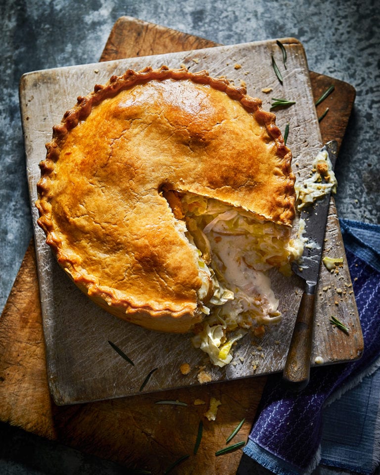 Dauphinois potato and leek pie