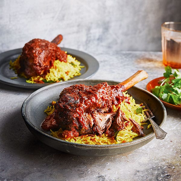 Kashmiri lamb shank rogan josh