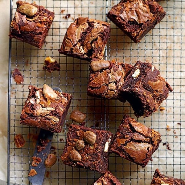 Triple chocolate brownies